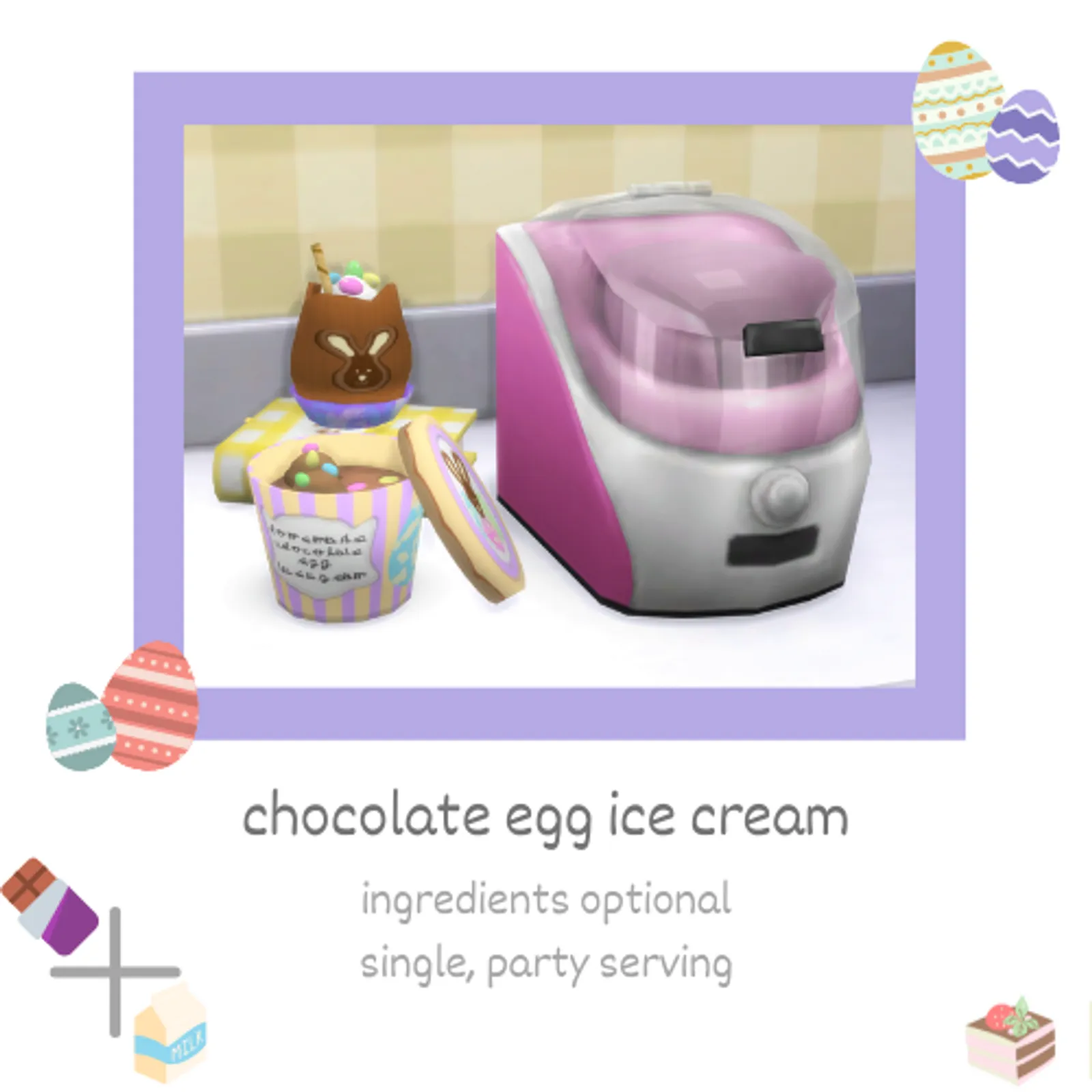 chocolate egg ice cream - 2 versions 