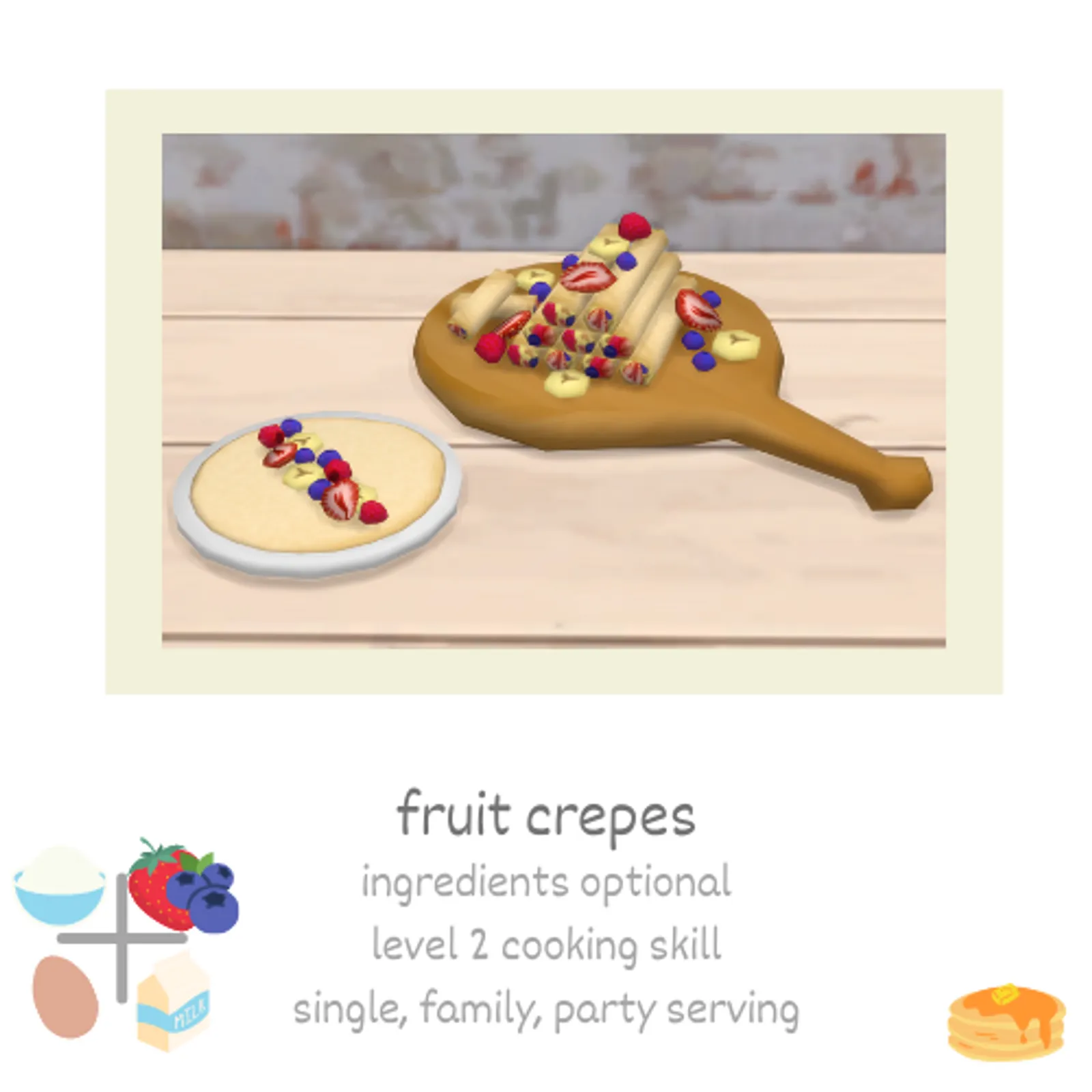 fruit crepes 🥞