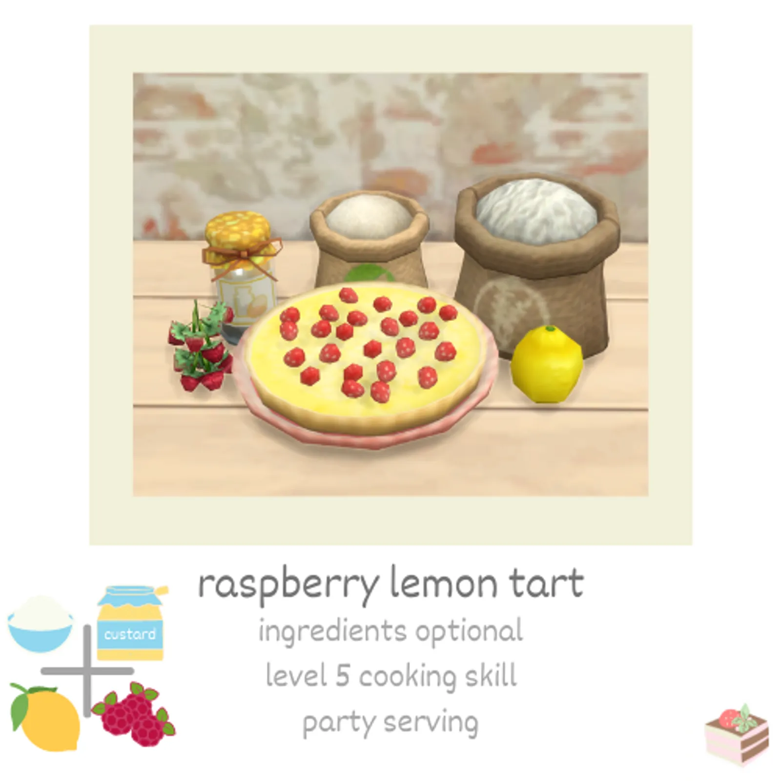 raspberry lemon tart