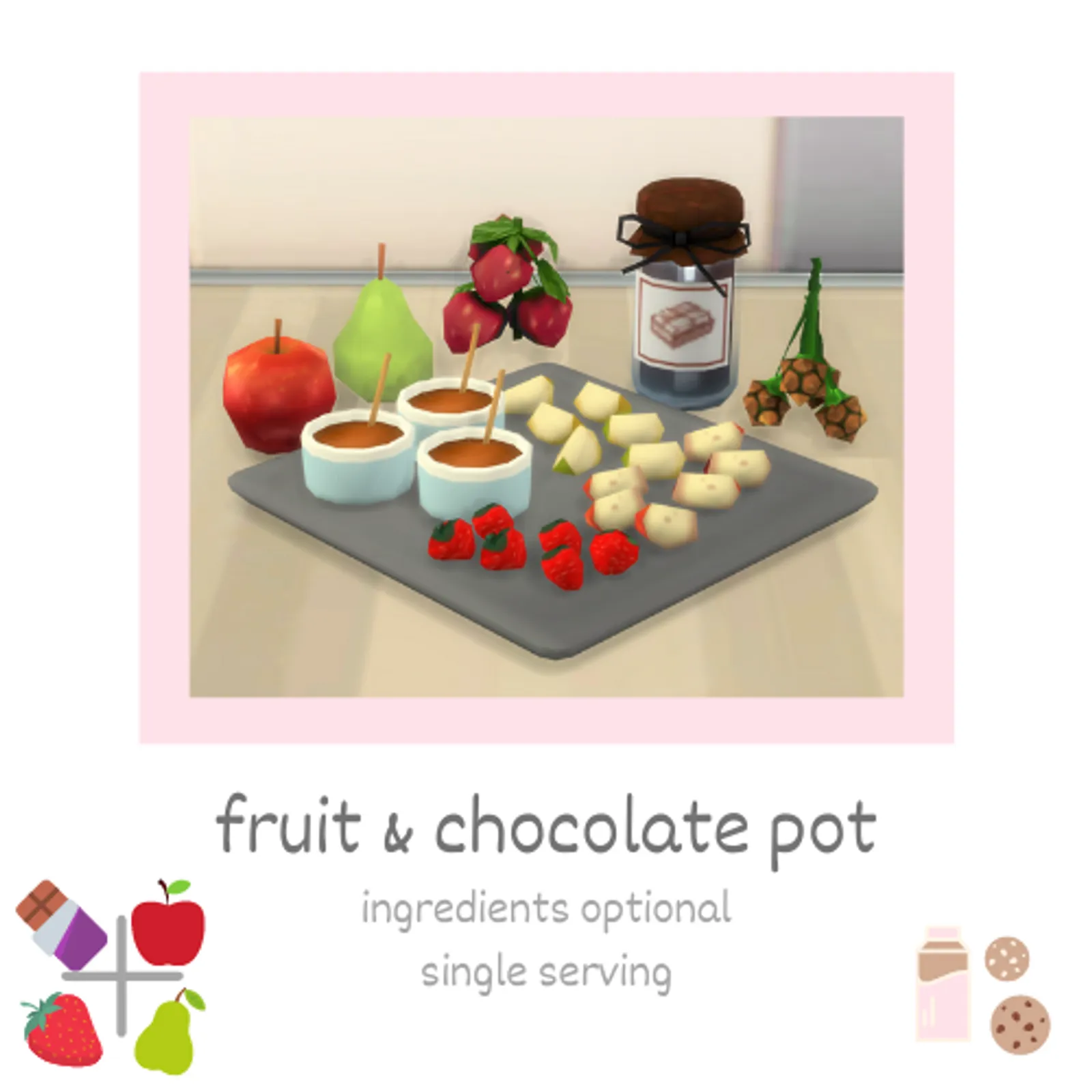 fruit & chocolate snack pot 