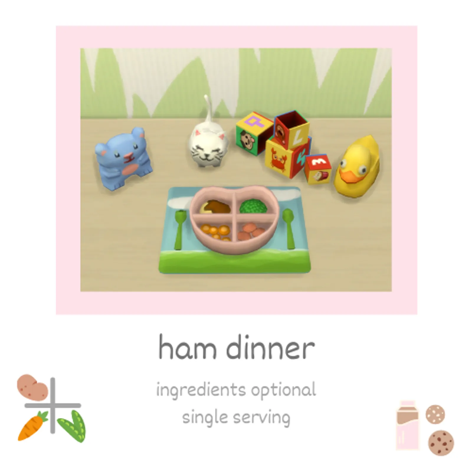 ham dinner - toddler food