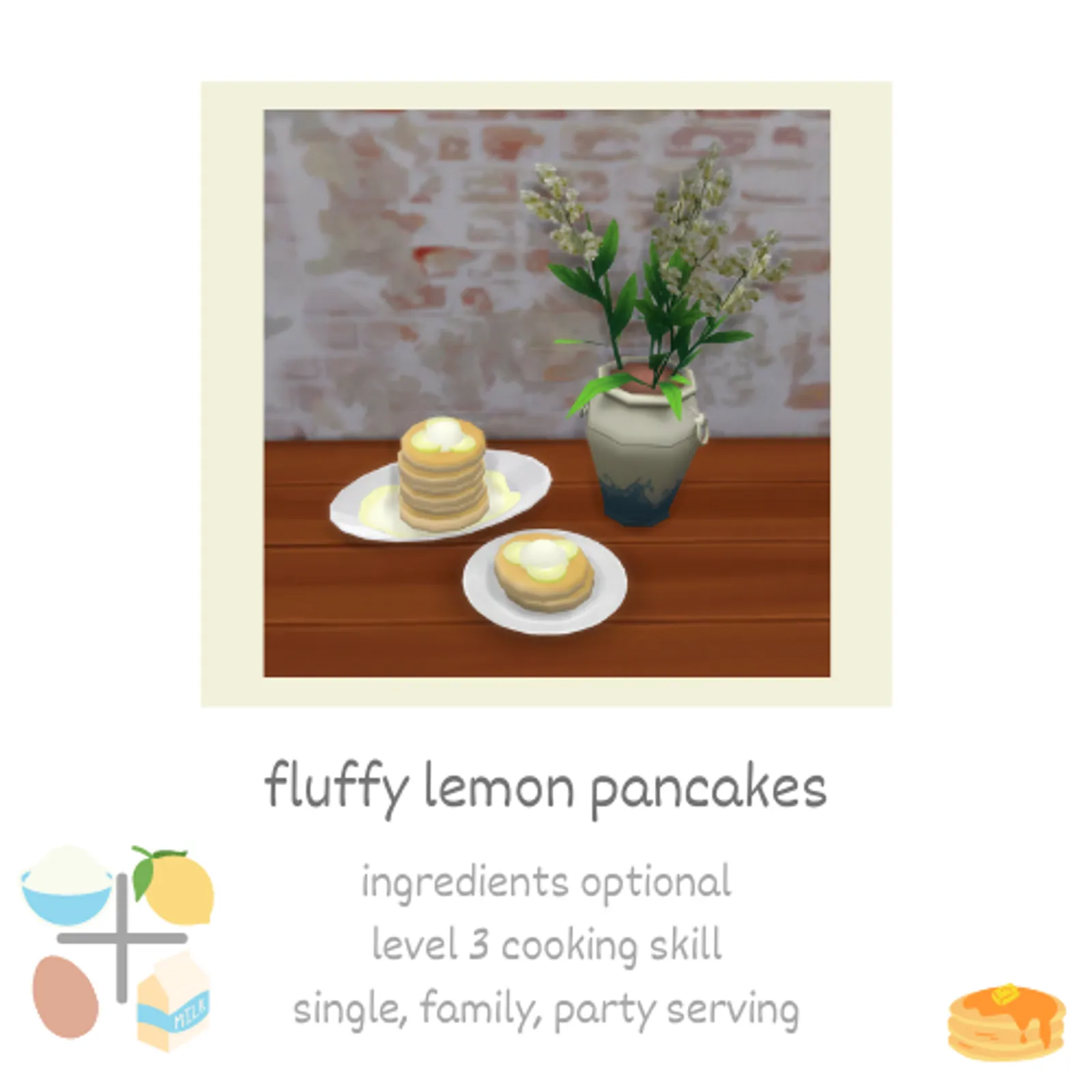 fluffy lemon pancakes 🥞