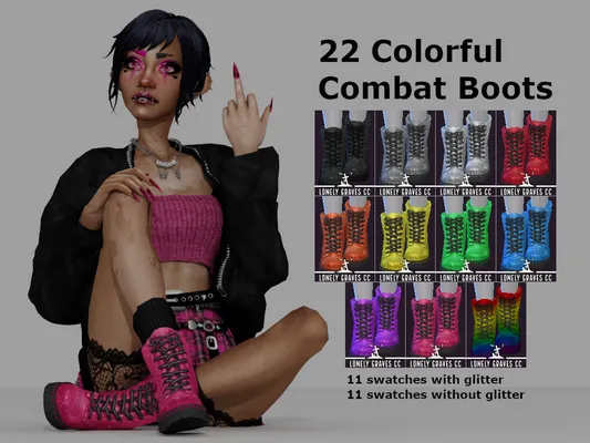 22 Colorful Combat Boots