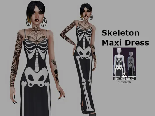 Skeleton Maxi Dress
