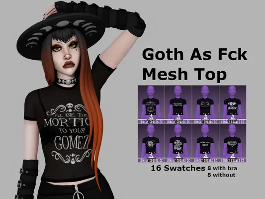 Goth As Fck Mesh Top