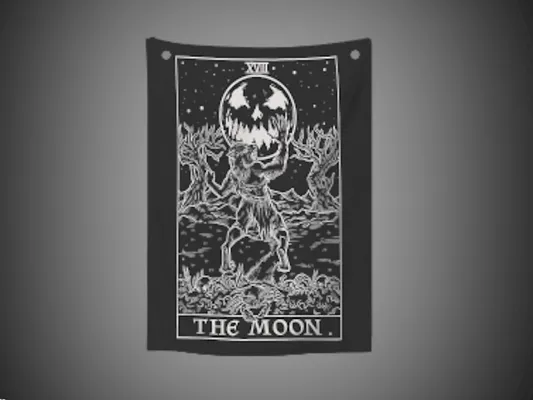 The Moon Tarot Card Tapestry