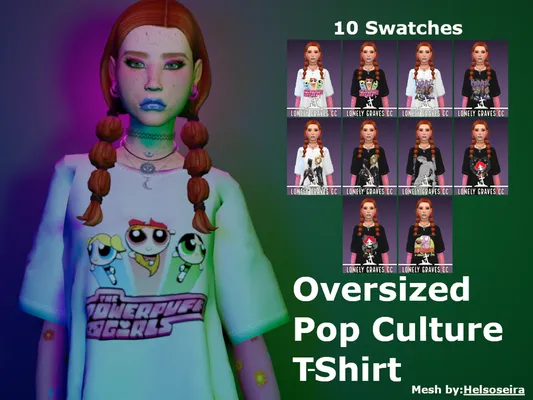 Oversized Pop Culture T-shirt