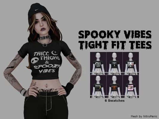 Spooky Vibes Tight Fit Tees