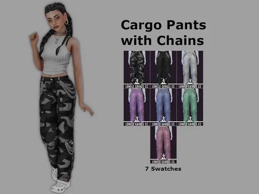 Cargo Pants with Chains