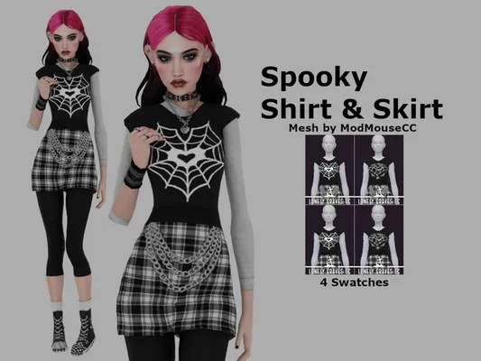 Spooky Shirt & Skirt 