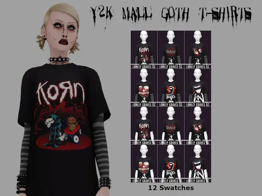 Y2K Mall Goth T-Shirts