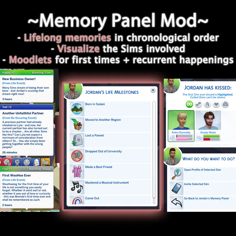 Memory Panel: a Mod for Lifelong Memories
