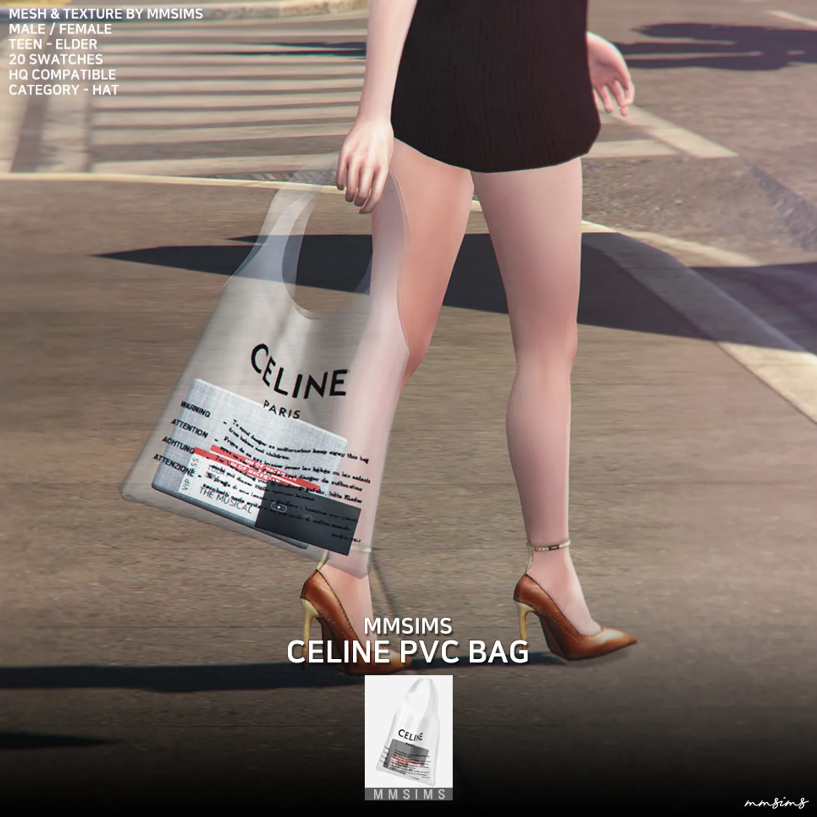 MMSIMS Celine PVC Bag & Poses