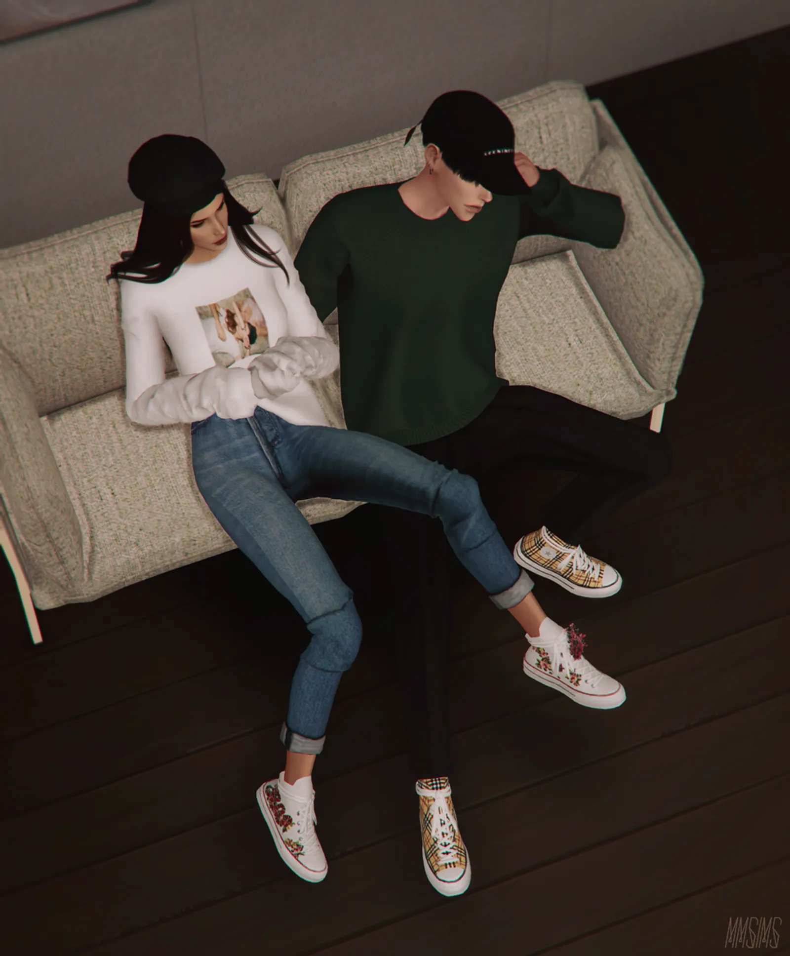 MMSIMS Positive Sneakers & Flowers