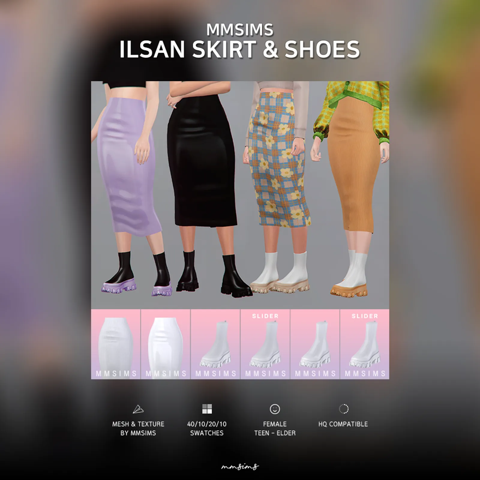 MMSIMS Ilsan Skirt & Shoes Set