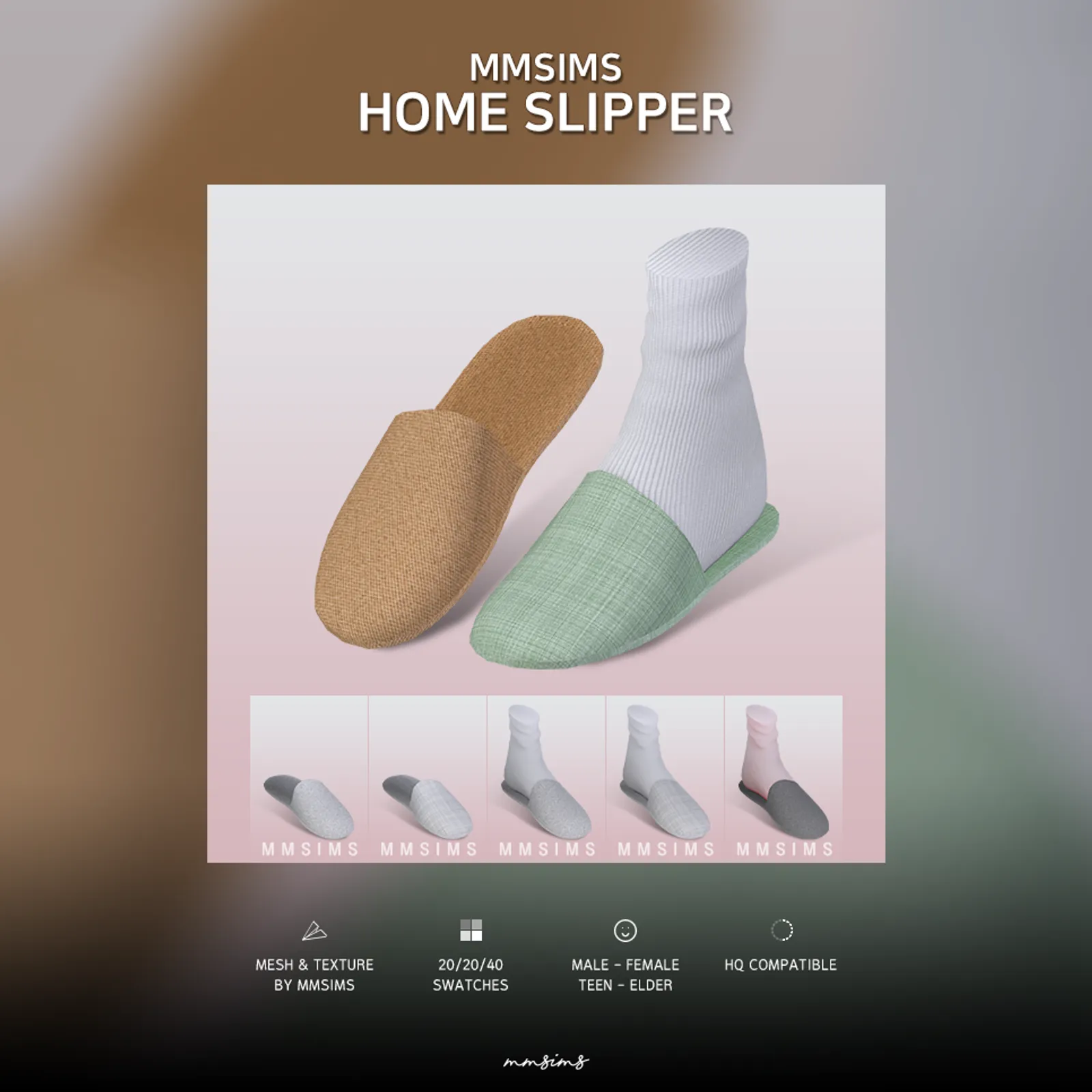 MMSIMS Home Slipper Set