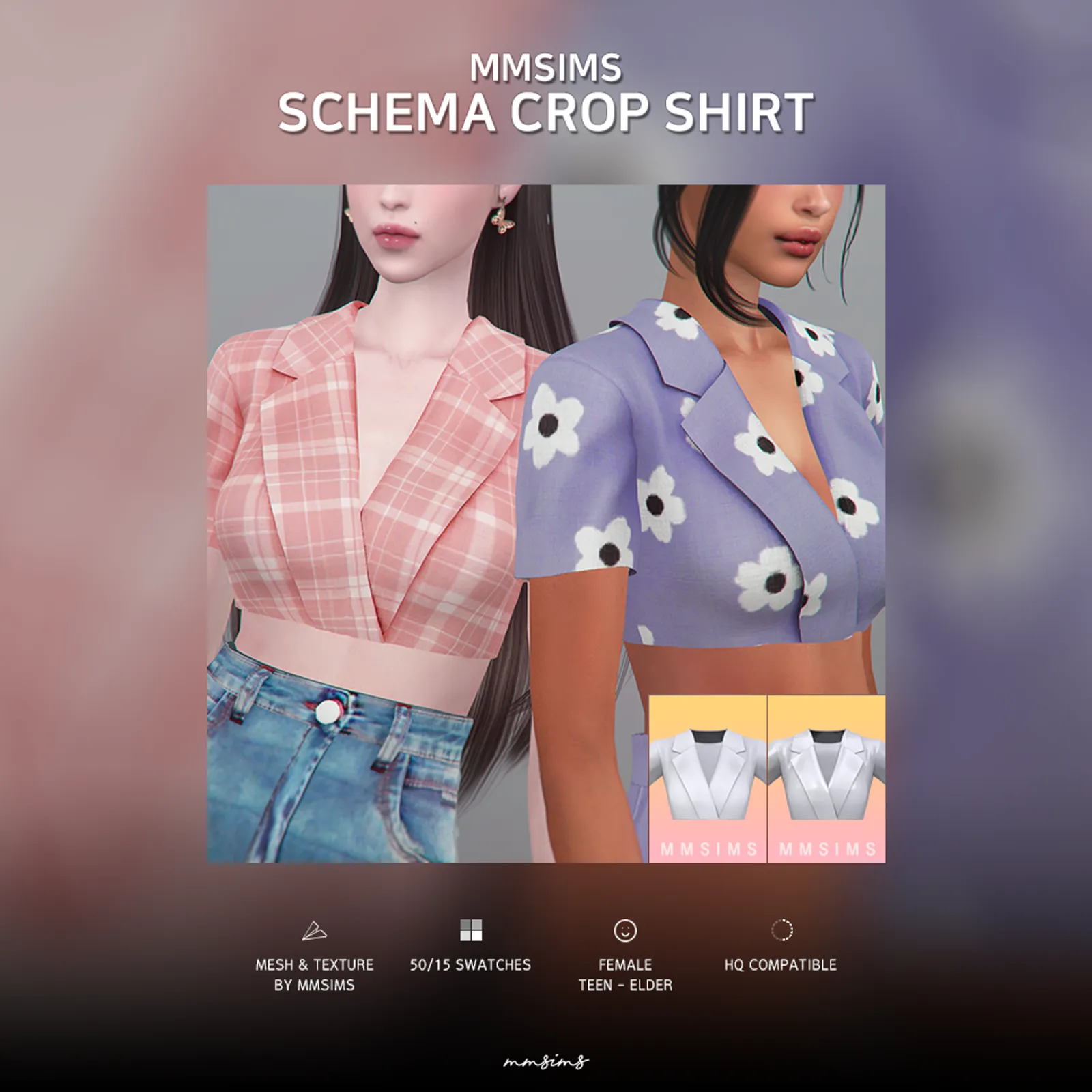 MMSIMS af Schema Crop shirt