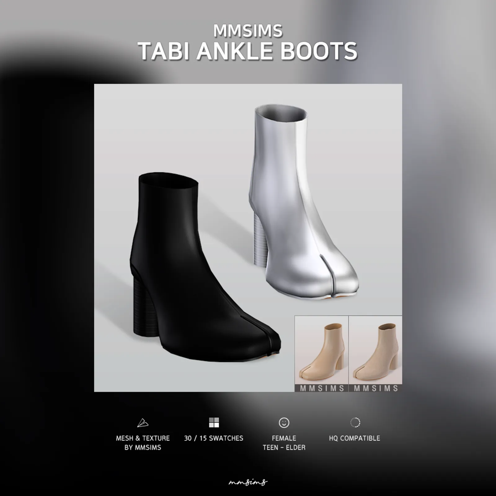MMSIMS Tabi ankle boots