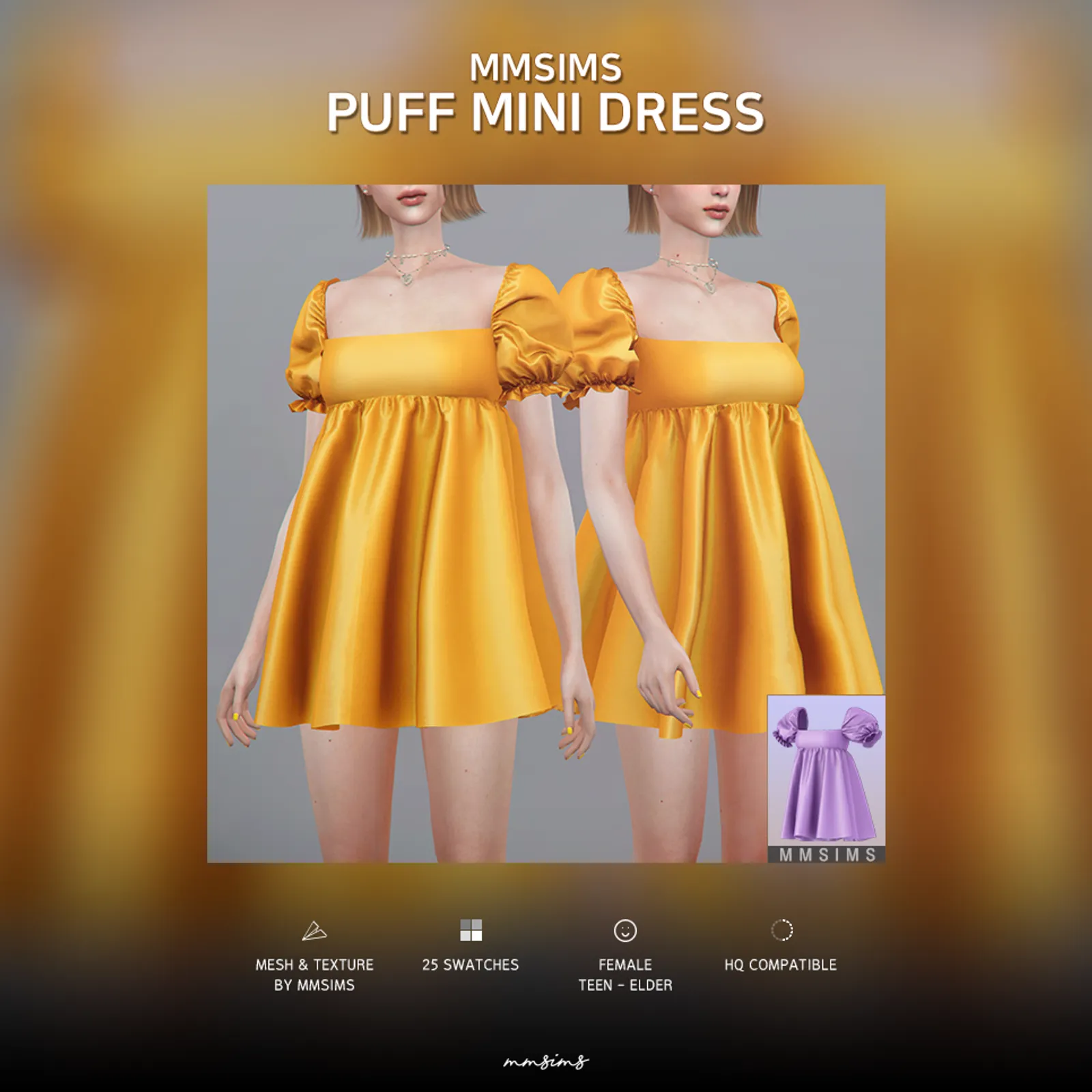 MMSIMS Puff mini dress