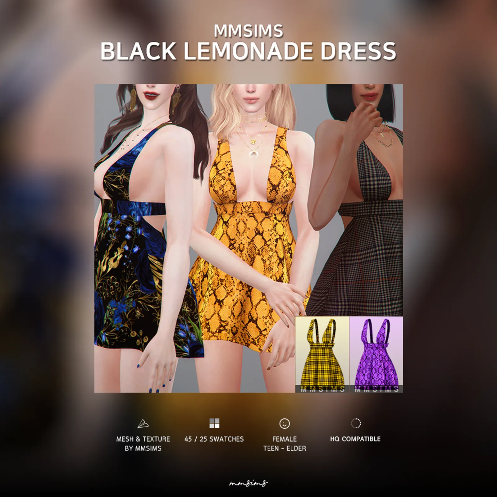 MMSIMS Black lemonade Dress & Plus