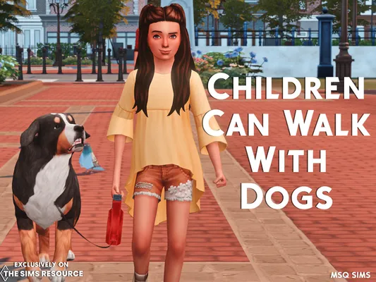 Children Can Walk With Dogs