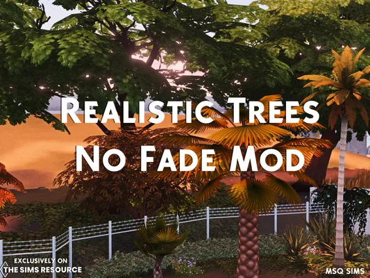Realistic Trees No Fade Mod
