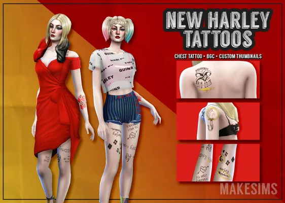 New Harley Quinn Tattoos