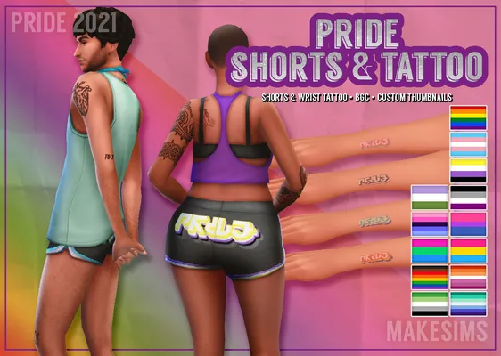 Pride Shorts & Tattoo