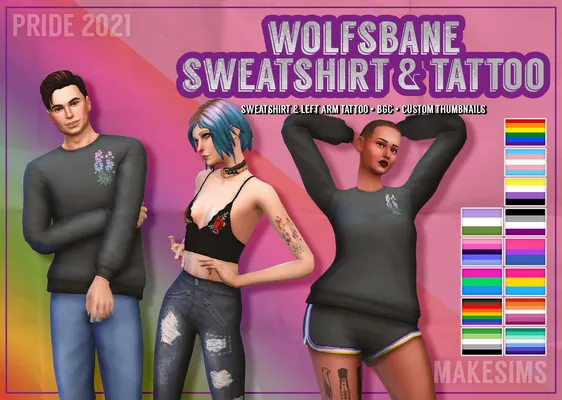 Wolfsbane Sweatshirt & Tattoo