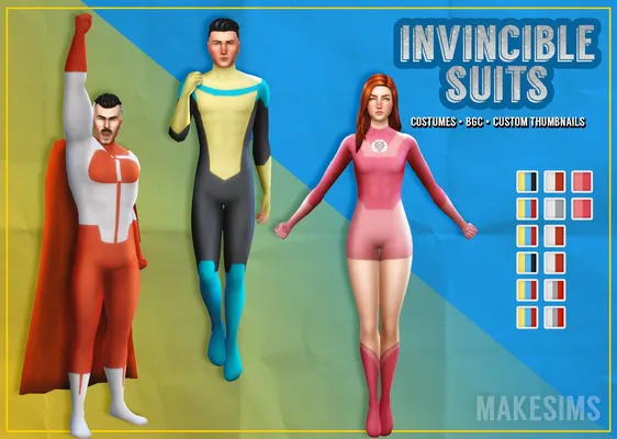 Invincible Suits - Omni-Man, Invincible, Atom Eve