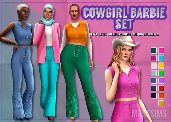 Cowgirl Barbie Set