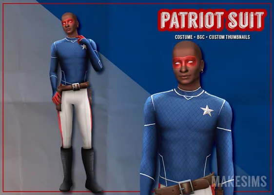 Patriot Suit, Stature Suit, & Domino Masks