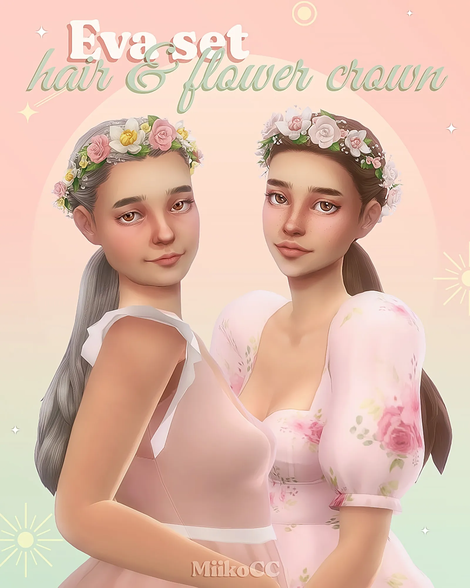 Eva set  Hair & flower crown