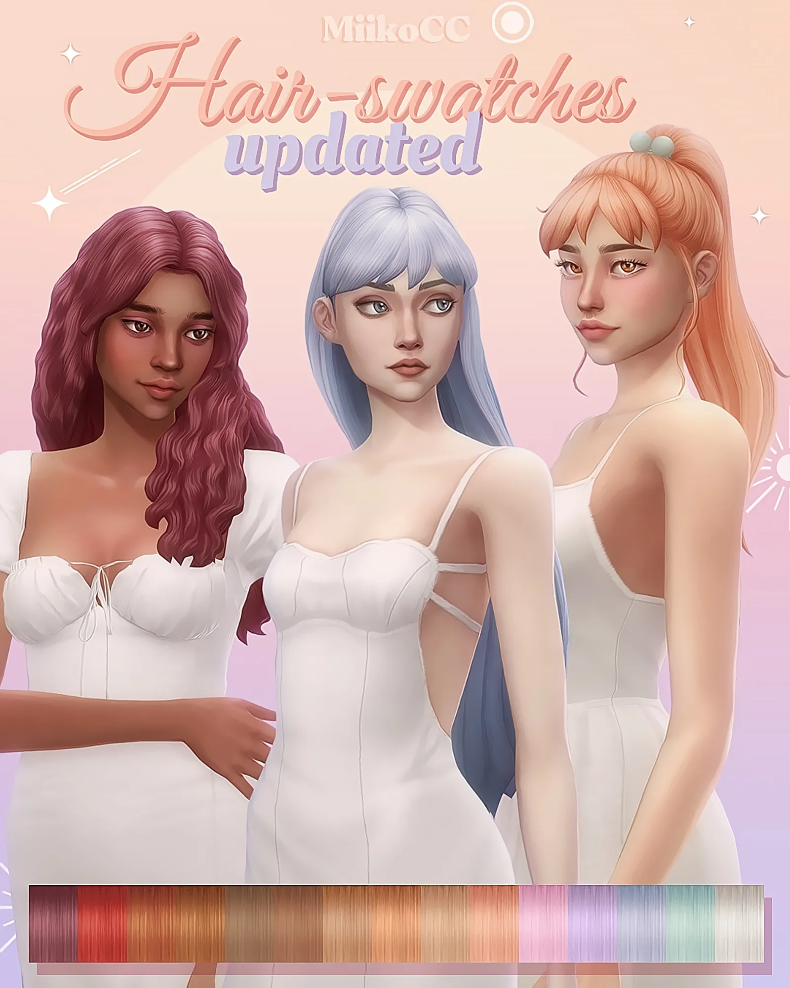 Hair-swatches updated ~ Bulk download