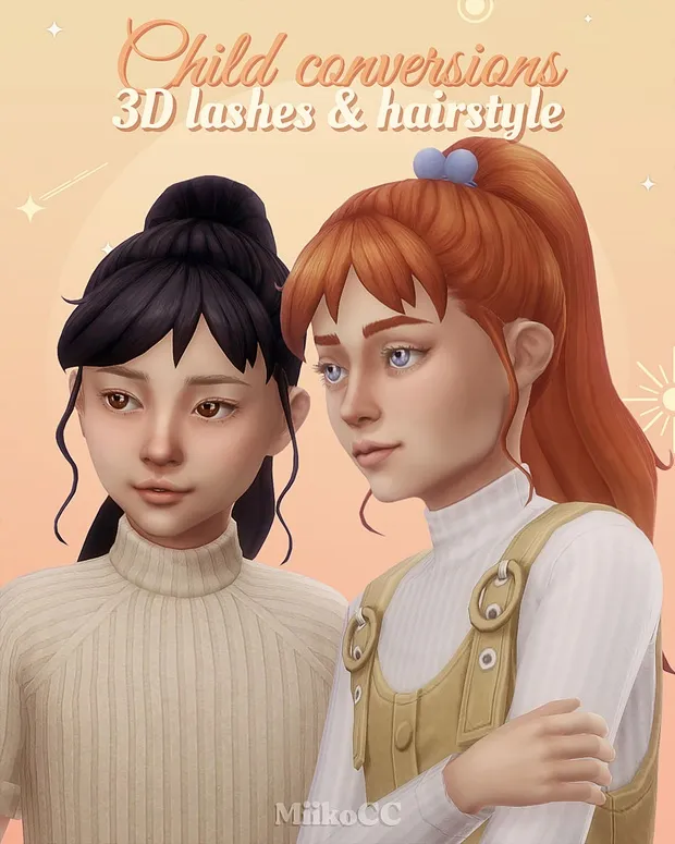 3D eyelashes + Makoto hair (children) 