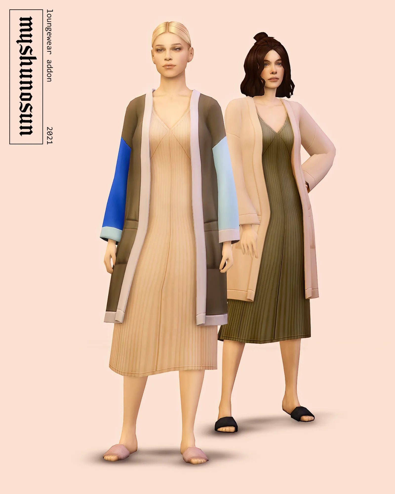 🌻 loungewear addon - slip dress & cardigan