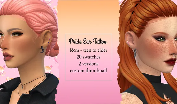 Pride Ear Tattoo