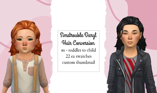 Simstrouble Daryl Hair Conversion