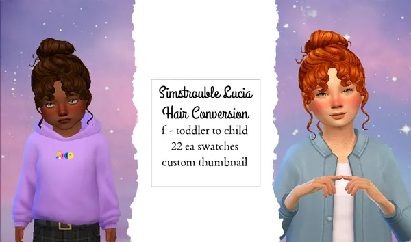 Simstrouble Lucia Hair Conversions