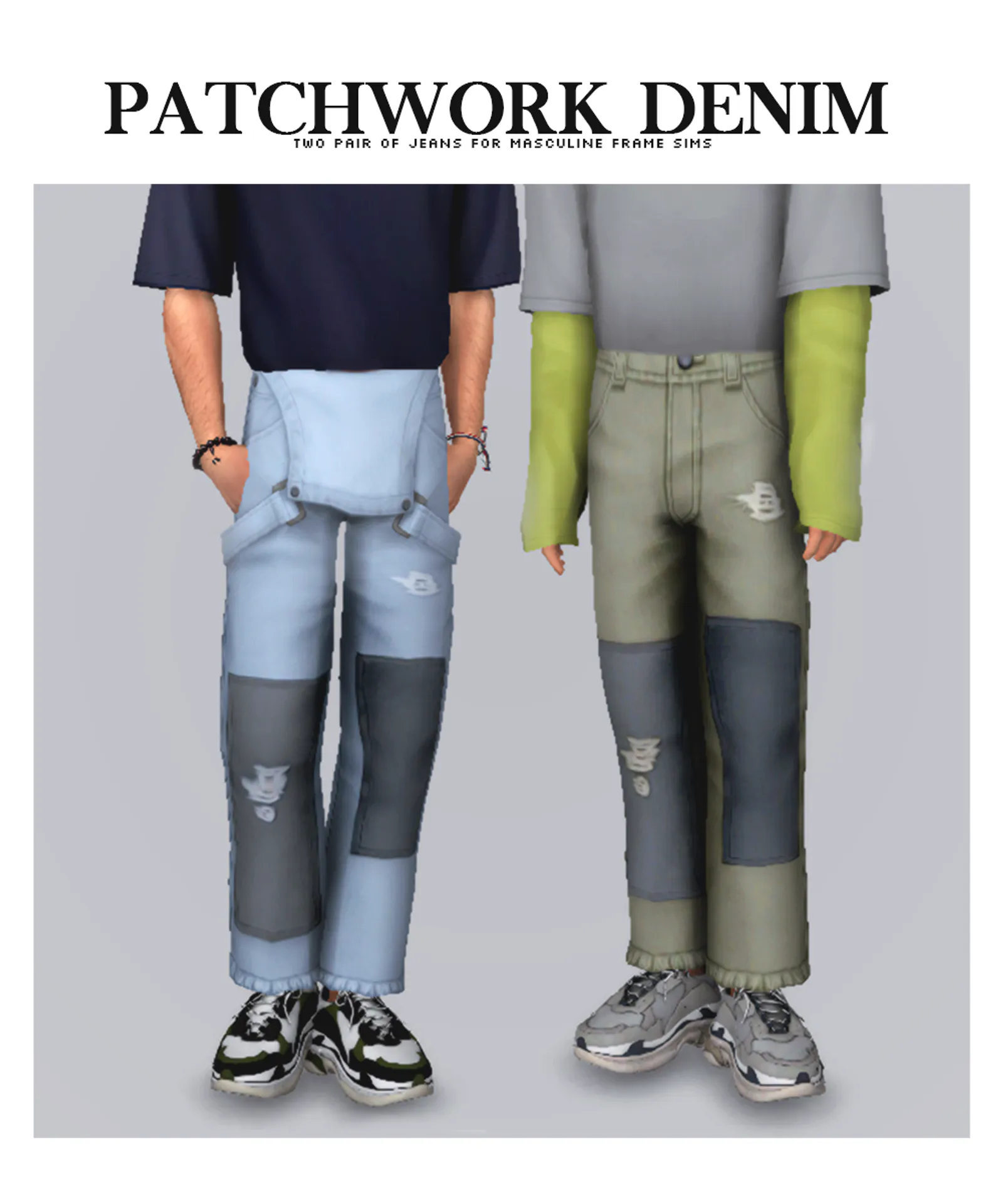 Patchwork Denim Jeans by @nucrests