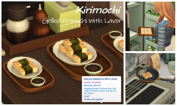 January 2022 Recipe_Grilled Kirimochi With Laver