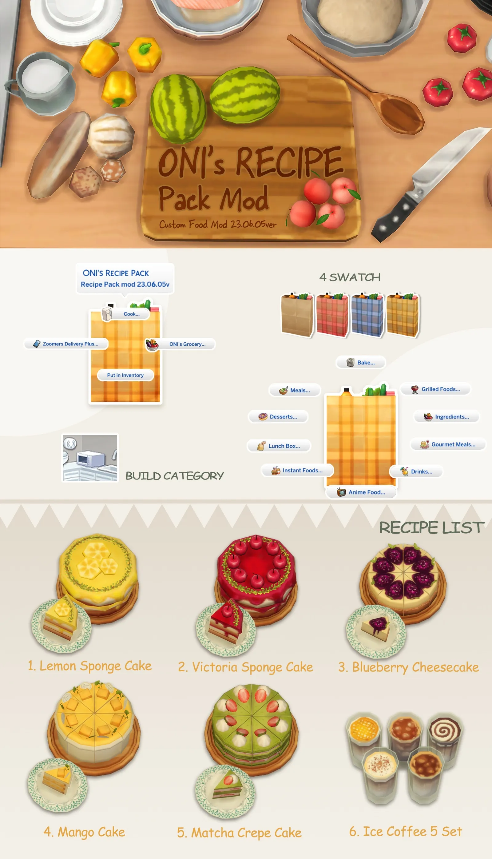 Oni's Recipe Pack_custom food mod_23.06.05