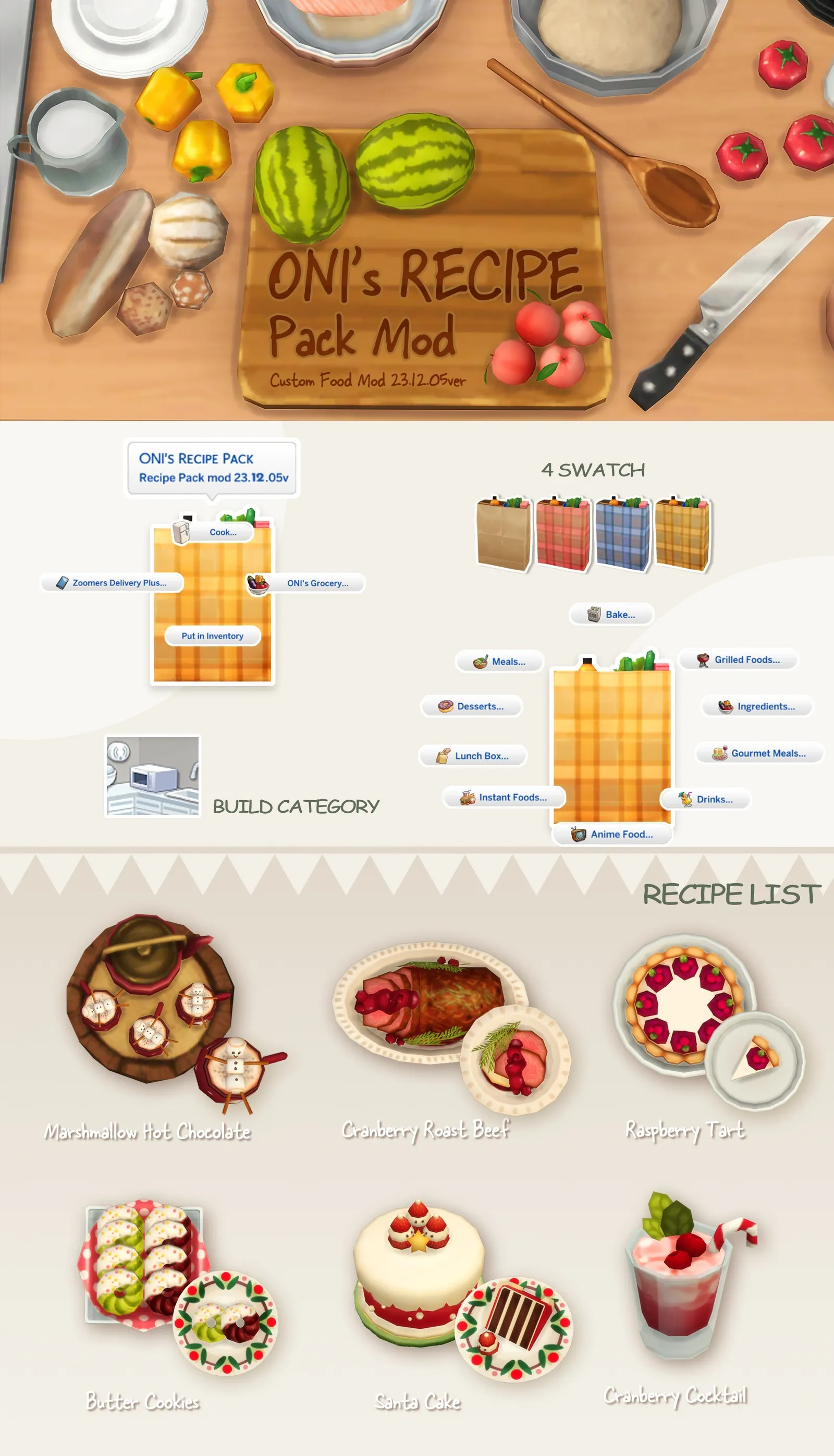 Oni's Recipe Pack_custom food mod_23.12.05
