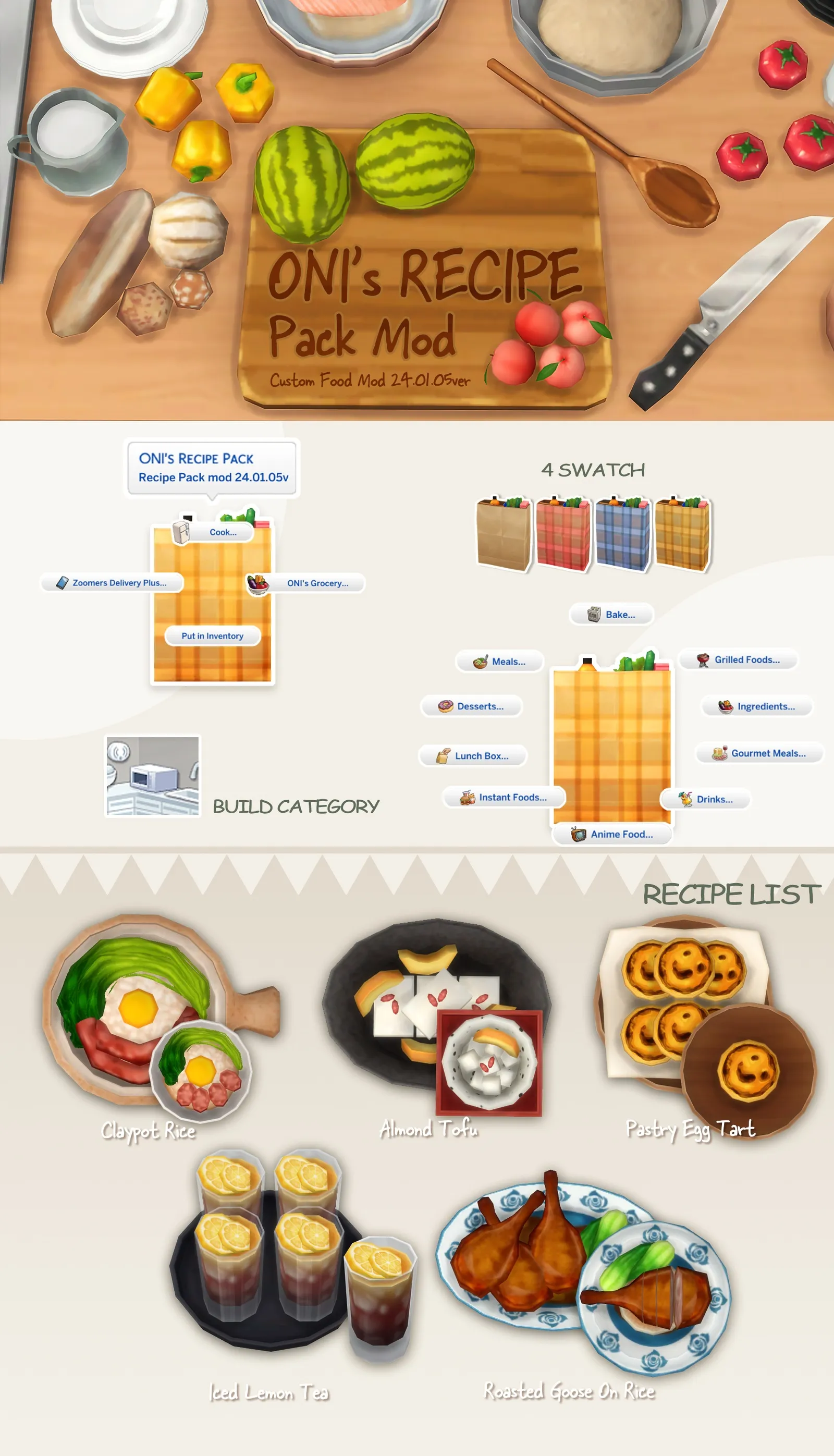 Oni's Recipe Pack_custom food mod_24.01.05