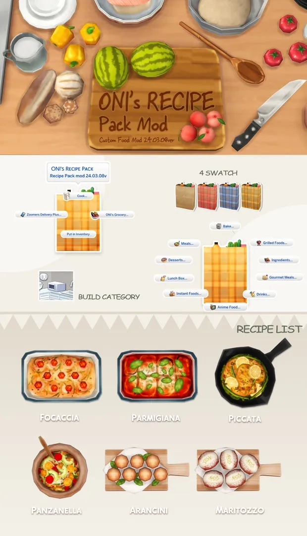 Oni's Recipe Pack_custom food mod_24.03.08 
