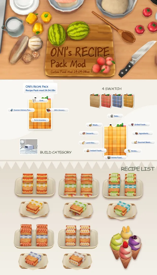 Oni's Recipe Pack_custom food mod_24.04.08 