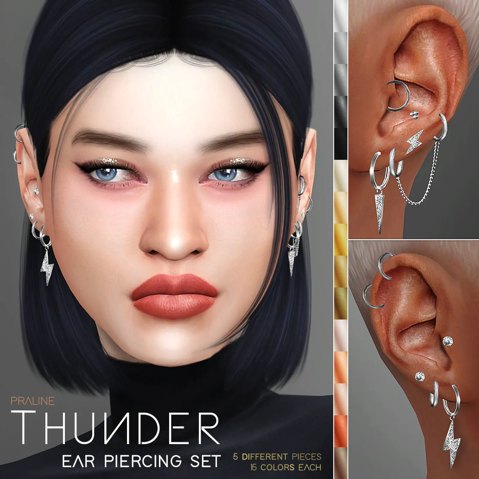 THUNDER Ear Piercing Set