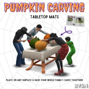 Tabletop Pumpkin Carving Mats