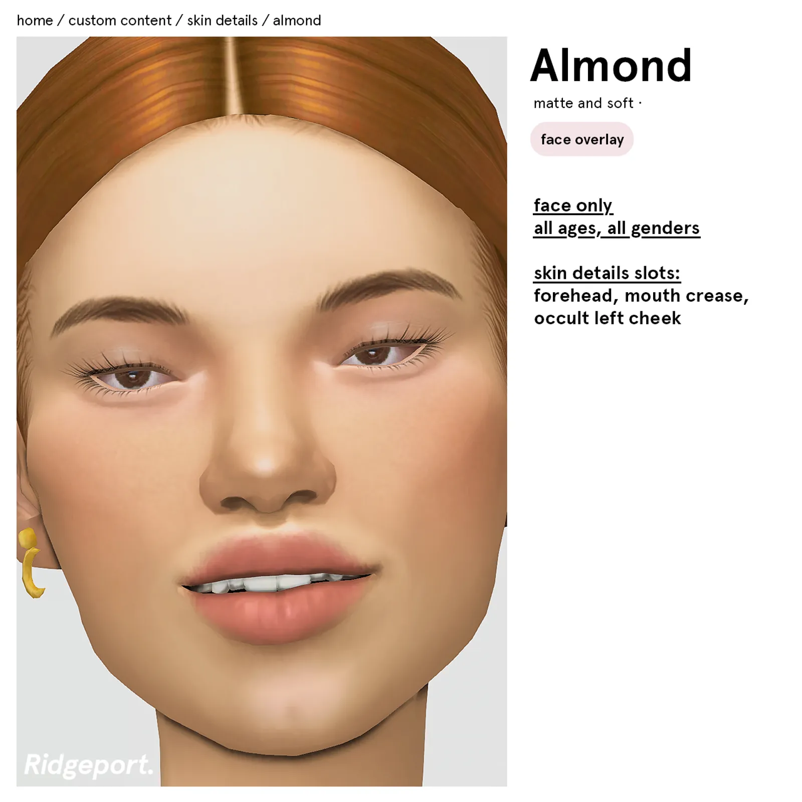 Almond Face Overlay •
