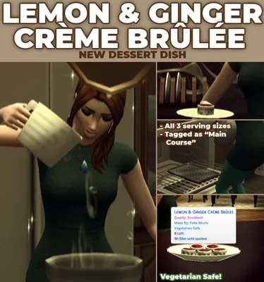 Lemon & Ginger Cème brûlée - New Custom Recipe